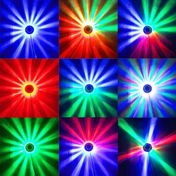 Mini Som Palco de Fundo de Parede de Luz do Girassol Disco Laser 24W Projetor de LED de Iluminação de Festa Bar da Lâmpada