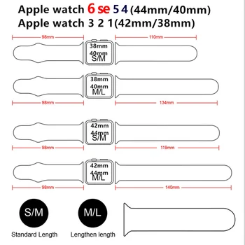 A banda de Silicone Para Apple Relógio pulseira de 44 mm 40 mm 42 mm 38 mm 42 mm smartwatch pulseira pulseira desportiva iWatch serie 3 4 5 6 se alça