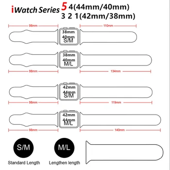Pulseira de Silicone Para Apple faixa de Relógio de 40mm 44mm 38mm 42mm, a correia de Borracha do smartwatch pulseira pulseira desportiva iWatch serie 3 se 4 5 6