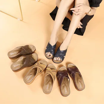 Senhoras Calçado Ortopédico De Sandálias De Cunha De Chinelo Feminino Para As Meninas Designer Bombas De Sapatos De Slides Mulheres Sapatos De Plataforma Goth Tamanho 46