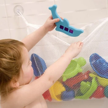 1pc 2 Tamanho Crianças Utilitário de Banho do Bebê Tempo Brinquedo de Armazenamento de Sucção Saco de rede de Malha de Banho Organizador de Água Brinquedo Bolsa Para Bebê, Crianças