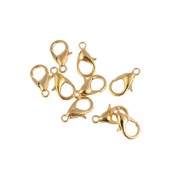50pcs de moda de ouro fecho lagosta ganchos para colar chain de DIY jóias de conexão